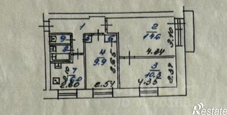 3-комн квартира 10-й микрорайон, 37