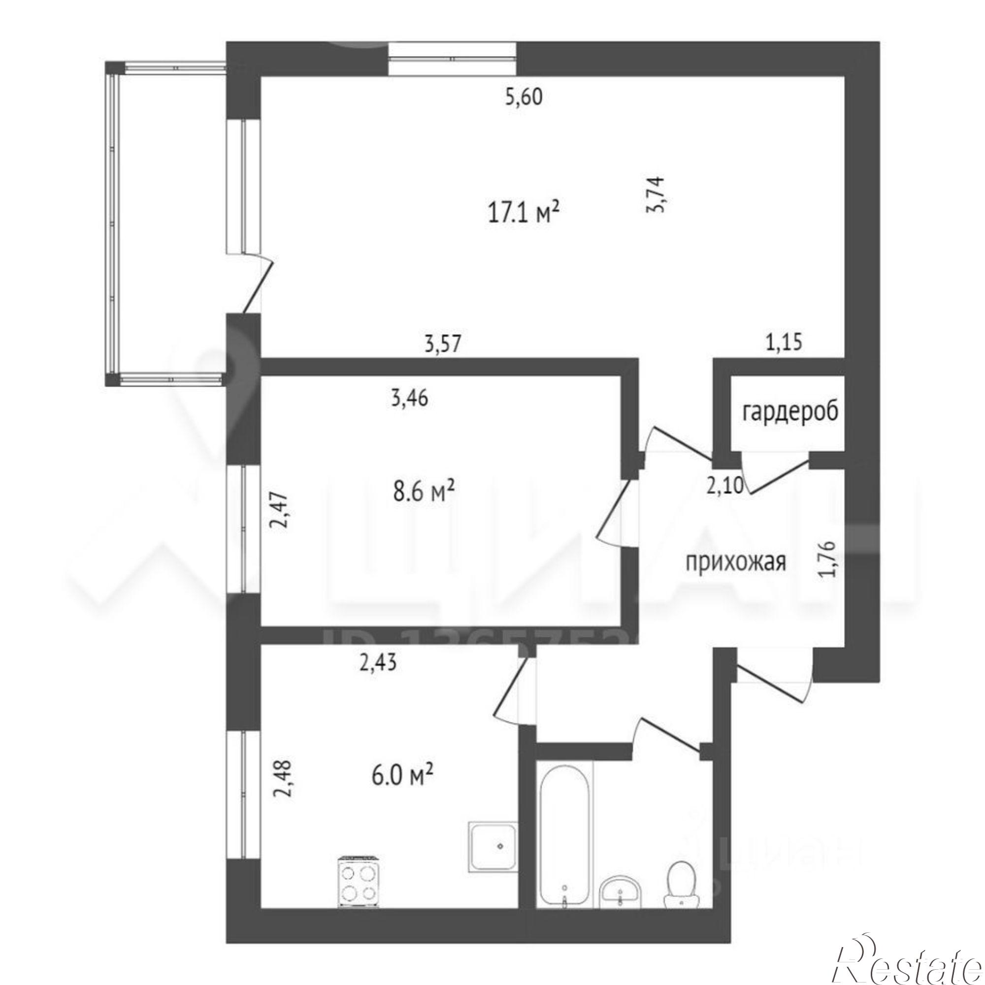 Купить квартиру за 3 200 000 рублей на ул Ворошилова, 32