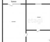 2-комн, 50кв м, этаж 2/5 95-й квартал, 22
