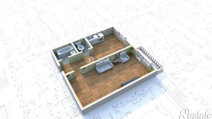 1-комн квартира 277-й квартал, 14