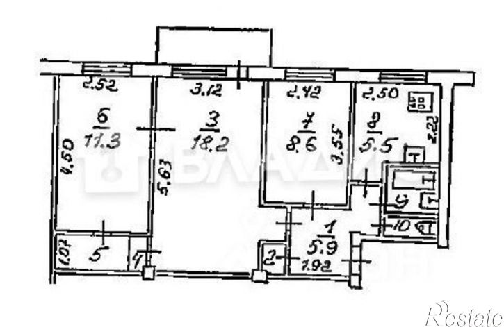 3-комн квартира 15-й микрорайон, 17