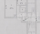 1-комн, 34кв м, этаж 1/5 квартал 95Б, 2