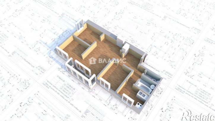 4-комн квартира 9-й микрорайон, 86