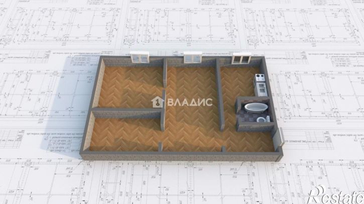 2-комн квартира 7-й микрорайон, 3