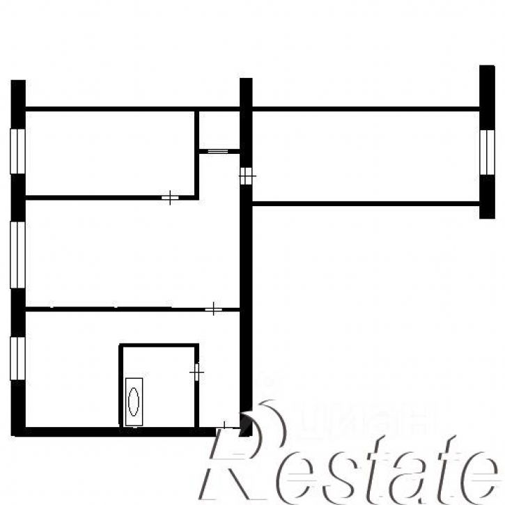 3-комн квартира 11 мкр, д.7