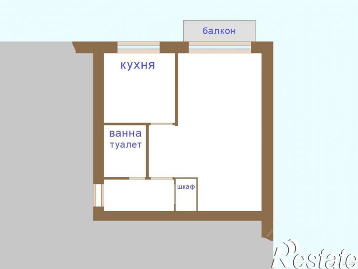 1-комн квартира улица Энгельса, 13